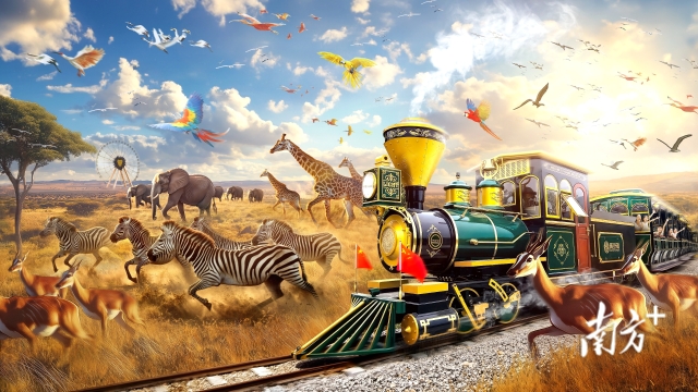 Qingyuan Chimelong Resort features a driving route, unveiling the chance to witneee China's most largest, wildest and fierce animals.