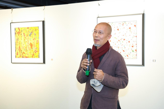 广州市美术家协会主席刘思东致辞。 广州市美术家协会主席刘思东致辞。