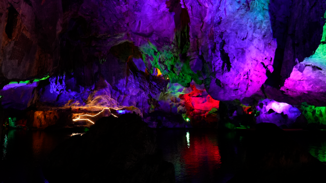 Subterranean waterway in Seven-Star Crag.