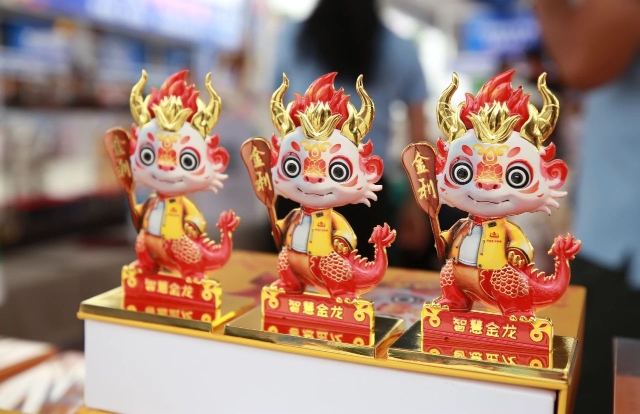 The venue also displayed the lovely Jinli mascot. 受访者供图