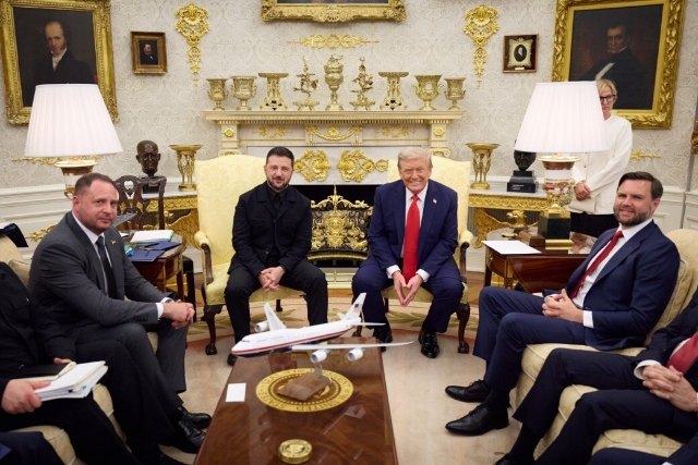 Ukrainian President Zelenskyy meets with US President Trump in Washington D.C., United States, August 19, 2025.