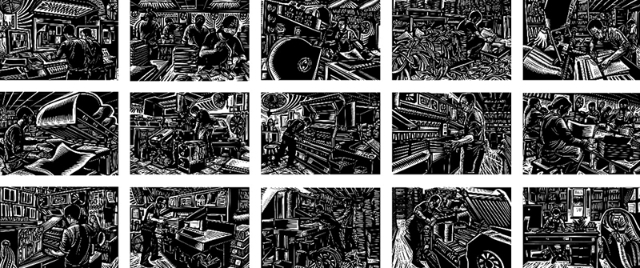 劉慶元 Liu Qingyuan
在和諧印刷廠 At the Harmony Printing Factory
藝術(shù)微噴 Giclée print